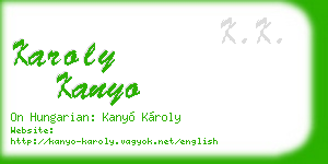 karoly kanyo business card